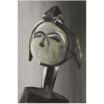 Peinture intitulée "Masque africain" par Claudie Drapeau, Œuvre d'art originale, Acrylique