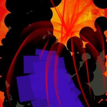 Arts numériques intitulée "la lave..." par Jacky Patin, Œuvre d'art originale