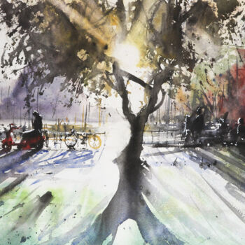 Pittura intitolato "Radiance" da Manu Toxxic, Opera d'arte originale, Acquarello