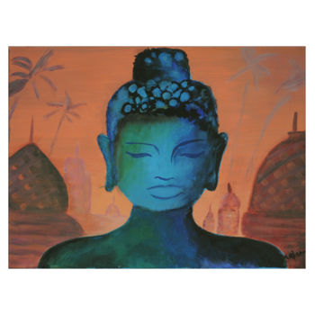 Peinture intitulée "Boudha" par Claudie Drapeau, Œuvre d'art originale, Acrylique