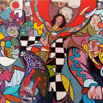 Peinture intitulée "On est tous des hér…" par Philippe Sidot Et Charlotte Carsin, Œuvre d'art originale