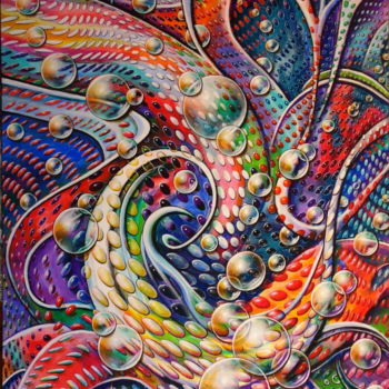 Painting titled "ORIGINE" by Jean-Jacques Briquet, Original Artwork, Acrylic