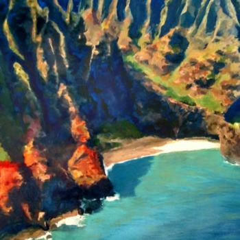 Pittura intitolato "Na Pali No. 7" da Lelia, Opera d'arte originale, Acrilico