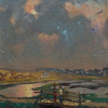 Malerei mit dem Titel ""Оutskirts of the v…" von Nikolai Chebotaru, Original-Kunstwerk