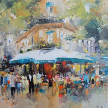 Painting titled "Les Deux Magots" by Benoit Havard, Original Artwork