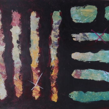 Peinture intitulée "acryl-sur-papier-av…" par Chamartin, Œuvre d'art originale