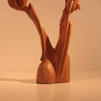 Scultura intitolato "Lache moi !" da Max Bernard, Opera d'arte originale, Legno