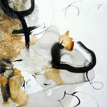 Peinture intitulée "A quoi tu penses ..…" par Isabelle Mignot, Œuvre d'art originale, Autre