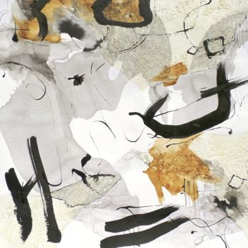 Painting titled ""A quoi tu penses .…" by Isabelle Mignot, Original Artwork, Other