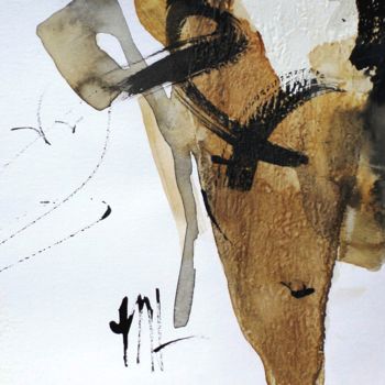 Peinture intitulée "A quoi tu penses ..…" par Isabelle Mignot, Œuvre d'art originale, Autre