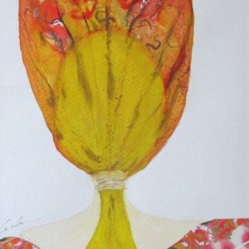 Peinture intitulée "lanterne" par Cegede, Œuvre d'art originale, Encre
