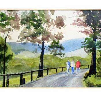 Painting titled "A Walk in the Dande…" by Roy Boston, Original Artwork, Oil