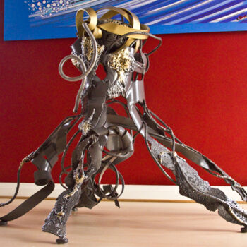 Sculpture titled "Not A Coffee Table" by Casey Herman, Original Artwork, Metals