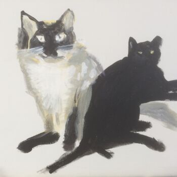 Peinture intitulée "Cats.jpg" par Eye Mage, Œuvre d'art originale, Acrylique