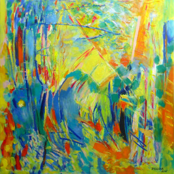 Peinture intitulée "Peinture abstraite…" par Lucie Rydlova, Œuvre d'art originale, Acrylique