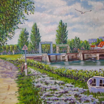 Peinture intitulée "SAINT VALERY SUR SO…" par Alain Dervillez, Œuvre d'art originale, Huile