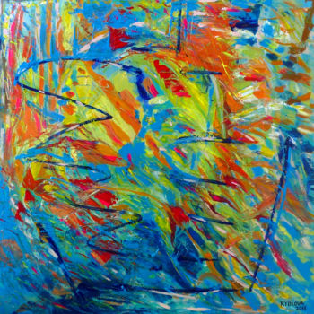 Peinture intitulée "Peinture abstraite…" par Lucie Rydlova, Œuvre d'art originale, Acrylique
