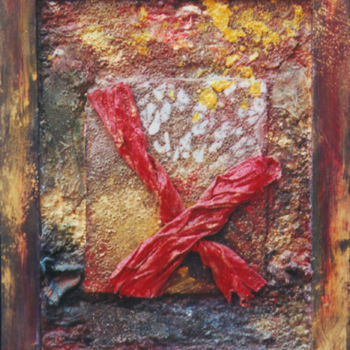 Painting titled "La tuile, painting" by Jean-Luc Lacroix (JL LACROIX), Original Artwork