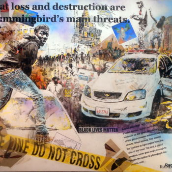 Collages titled "HUMMINGBIRD CRISIS/…" by Randy A Bennett Art, Original Artwork