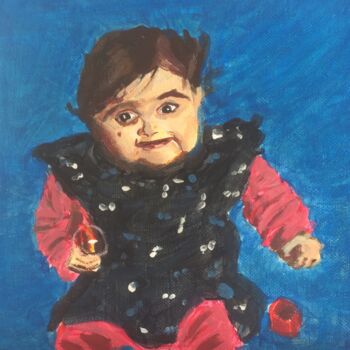 Peinture intitulée "Painting of a baby" par Eye Mage, Œuvre d'art originale, Acrylique