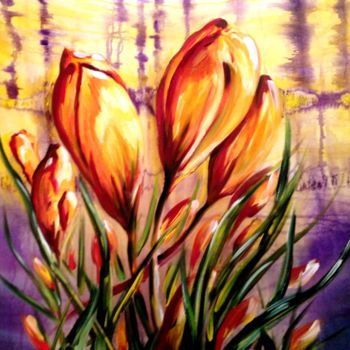 「First Blooms Of Spr…」というタイトルの絵画 Ferrandによって, オリジナルのアートワーク, アクリル
