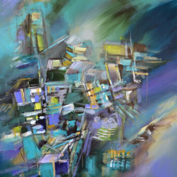 Painting titled "Des vents de passage" by Muriel Cayet, Original Artwork, Acrylic