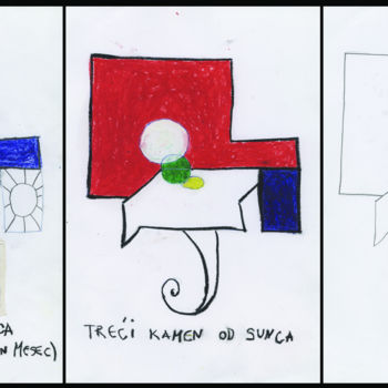 Disegno intitolato "The third rock from…" da Dragoslav Čupić, Opera d'arte originale, Biro