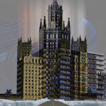 Digital Arts titled "Babael" by Max Parisot Du Lyaumont, Original Artwork, Digital Painting Mounted on Aluminium