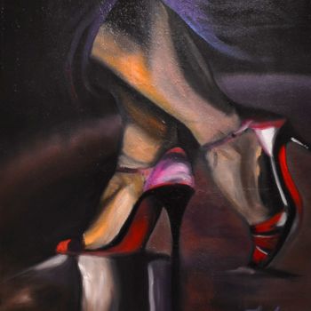 Peinture intitulée "DANSEZ C'EST LE PIE…" par Frederic Janssens (Fredj), Œuvre d'art originale, Huile