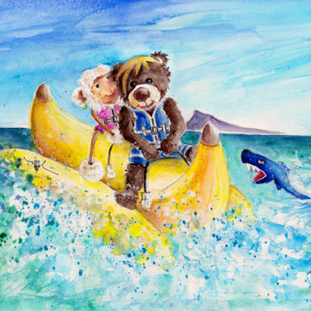 Painting titled "Truffle McFurry And…" by Miki De Goodaboom, Original Artwork, Watercolor
