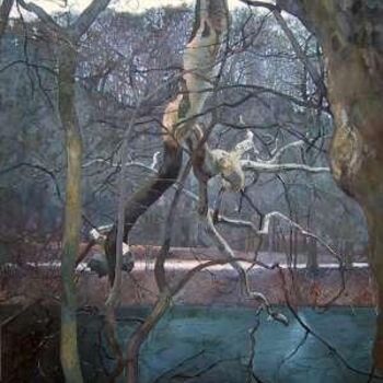 Peinture intitulée "branches" par Mathieu Weemaels, Œuvre d'art originale, Huile