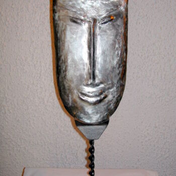 Sculpture titled "TETE DE FEMME - Eth…" by Gerard Lami, Original Artwork, Metals