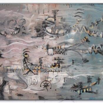Peinture intitulée "Rivage surréaliste" par Michel Grimard, Œuvre d'art originale, Acrylique