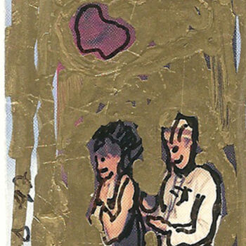 Tekening getiteld "Stamp - 17" door Mandy Sand, Origineel Kunstwerk, Inkt