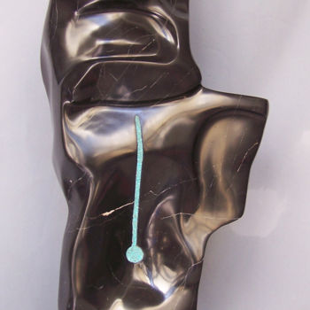 Escultura titulada "“First Embrace” Bla…" por Jan And Jo Moore, Obra de arte original, Piedra