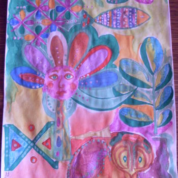 Malerei mit dem Titel "C'est magnifique ..…" von Valerie Guiot, Original-Kunstwerk, Gouache