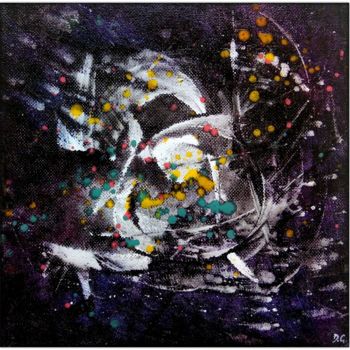 Painting titled "Clair de Nuit (Nigh…" by Davidian Gotis Abstraction Abstraite, Original Artwork, Oil