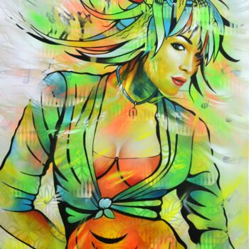 Peinture intitulée "all you need is love" par Jeannette Guichard-Bunel, Œuvre d'art originale, Huile
