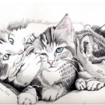 Drawing titled "n°7" by Talie, Original Artwork, Pencil