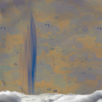 数字艺术 标题为“Cité sur les nuages” 由Max Parisot Du Lyaumont, 原创艺术品, 数字油画 安装在铝上