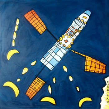 Peinture intitulée "Satelitte" par Nathalia Chipilova, Œuvre d'art originale, Acrylique