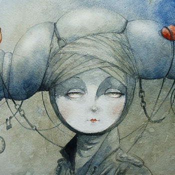 Painting titled "mi nube" by Cesar Ayllón, Original Artwork