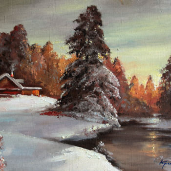 Pittura intitolato "Warm winter night" da Mark Kremer, Opera d'arte originale, Olio