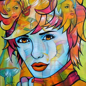 Ζωγραφική με τίτλο "street dance" από Jeannette Guichard-Bunel, Αυθεντικά έργα τέχνης, Λάδι