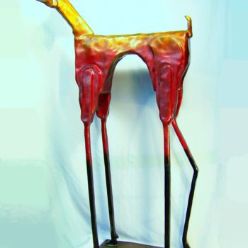 Escultura titulada ""THE MESSENGER", Br…" por Jan And Jo Moore, Obra de arte original, Metales