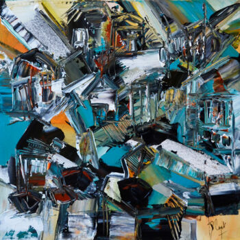 Peinture intitulée "Les tables d'expres…" par Muriel Cayet, Œuvre d'art originale, Acrylique