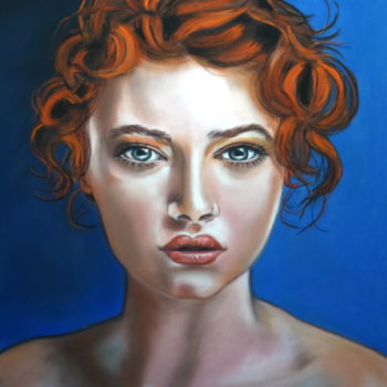 Malerei mit dem Titel "ADELE, la flamboyan…" von Catherine Wernette, Original-Kunstwerk, Pastell
