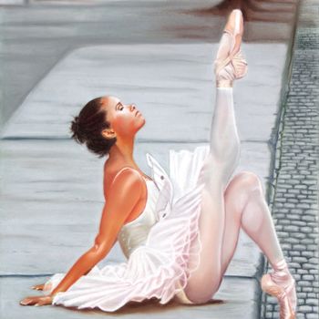 Peinture intitulée "Ballet de rue" par Fred Mahieu, Œuvre d'art originale, Pastel