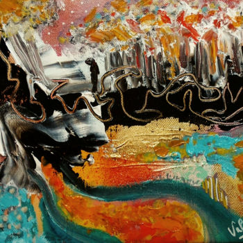 「En reflexion」というタイトルの絵画 Valerie Nunesによって, オリジナルのアートワーク