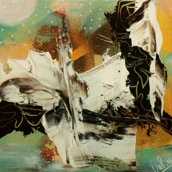 Malerei mit dem Titel "Le bateau de l'espo…" von Valerie Nunes, Original-Kunstwerk